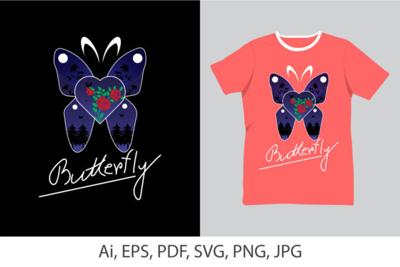 Butterfly Girls T-Shirt Design: A Versatile Asset for Creative Projects