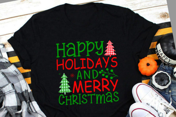 Celebrate the Season with Happy Holidays and Merry Christmas SVG