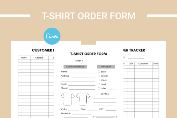 Keep Your T-Shirt Business Organized with This Editable Order Form