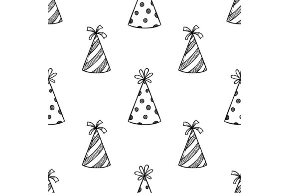Seamless Pattern Birthday Hat Vector for Party Designs