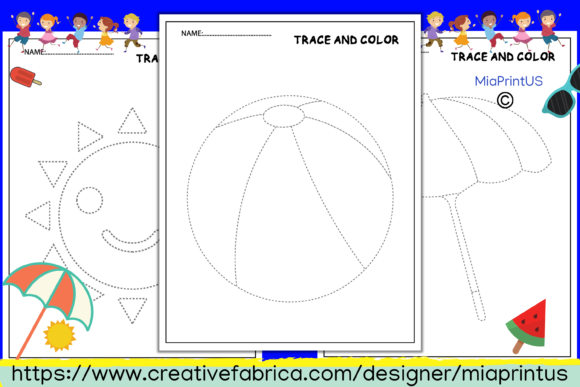 Tracing and Coloring Activity for Summer: A Creative Resource